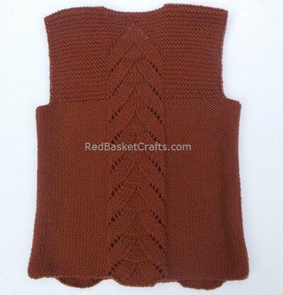 Walnut Leaf Vest - Elegant Top