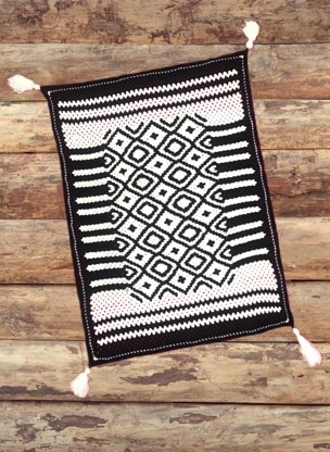 Black Boho Blanket