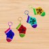 Crochet socks keychain