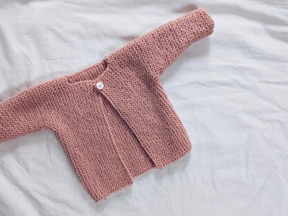 August Cardigan - Baby Aran Knitting Pattern for 0-3 - 18-24 months