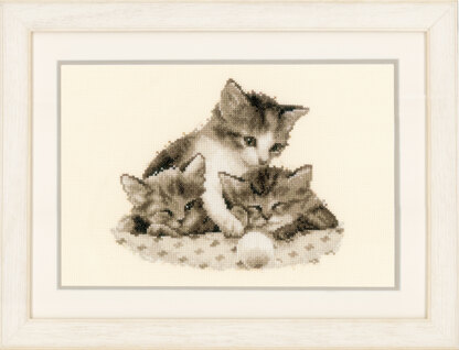 Vervaco Three Little Kittens Cross Stitch Kit - Multi