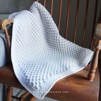 Waffle crochet baby online blanket