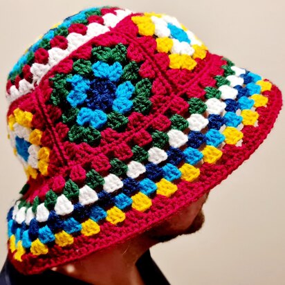 Granny Square Bucket Hat