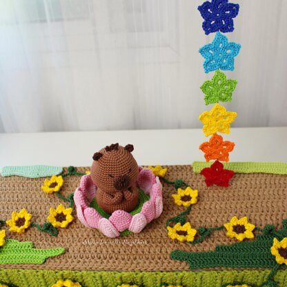 Zenbara - The Lotus Capybara - Digital PDF Crochet Pattern