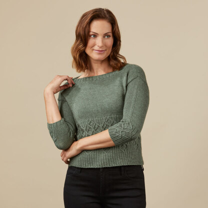 #1359 Ambrosia - Sweater Knitting Pattern for Women in Valley Yarns Westfield