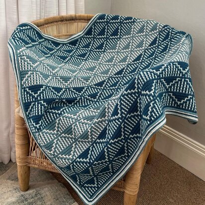 Inverter Mosaic Crochet Blanket