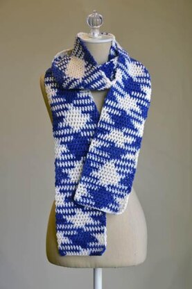 Color Pooling Argyle Scarf in Universal Yarn PDF