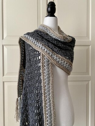 Easy Crochet Scarf Shawl Pattern: Easy-Pleaser Scarf Shawl