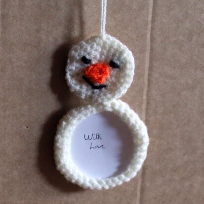 Amigurumi Snowman Gift Tag