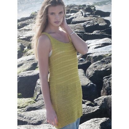 Belle Harbor Tank Dress - Knitting Pattern for Women in Tahki Yarns Malibu