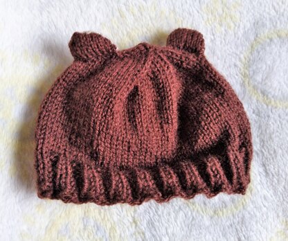 Monkey Baby Hat Knitting Pattern