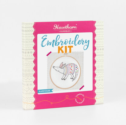 Hawthorn Handmade Aardvark Printed Embroidery Kit