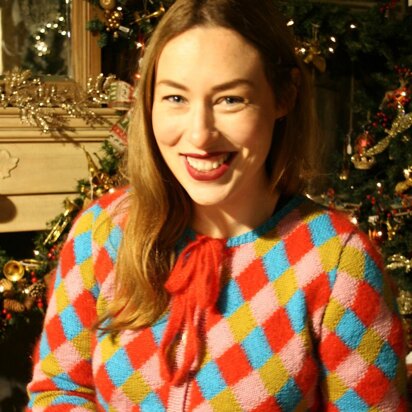 Harlequin Christmas Cardigan - knitting pattern