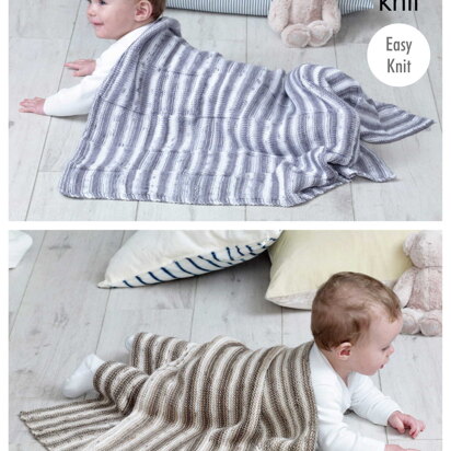 Blankets in King Cole Cottonsoft Baby Crush DK - 5101pdf - Downloadable PDF