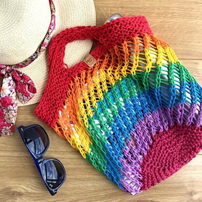 Rainbow market bag