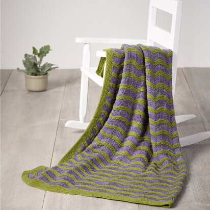1203 Phoenix - Blanket Knitting Pattern for Babies in Valley Yarns Huntington Splash and Huntington