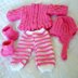 Knitting Pattern Cardigan, Leggings, Hat and Boots 17-22" Doll