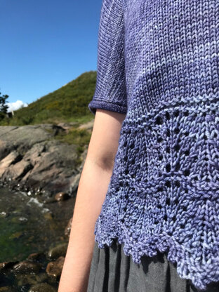 Sable Island - Top Knitting Pattern For Women in The Yarn Collective Fleurville 4ply by Fiona Alice