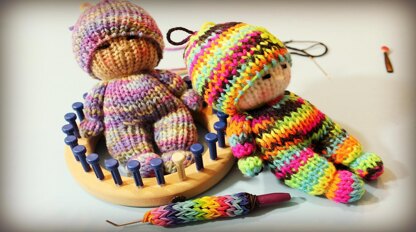 Loom Knitting Patterns Tiny Amigurumi Dolls