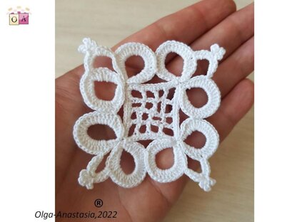 Openwork square 3 crochet