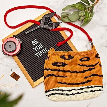 Animal Print Knit Bag