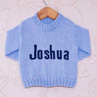 Intarsia - Joshua Moniker Chart - Childrens Sweater