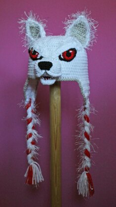 Wolf Beanie with Earflaps & Braids