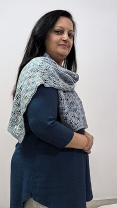 Blue Blossoms Scarf