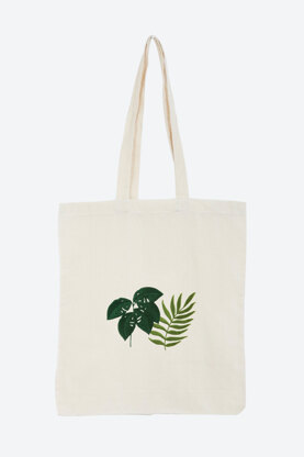 Monstera & Botanical Fern  in DMC - PAT0008 -  Downloadable PDF