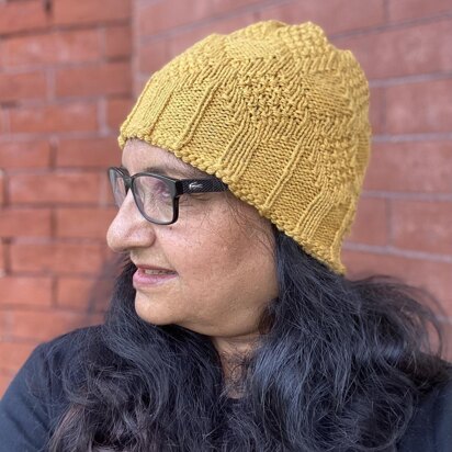 Double Seed Stitch Trellis Hat