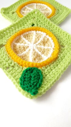 Lemon Granny Square Crochet pattern by CroCreate