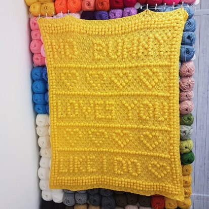 "No Bunny Loves You Like I Do" C2C Baby Blanket