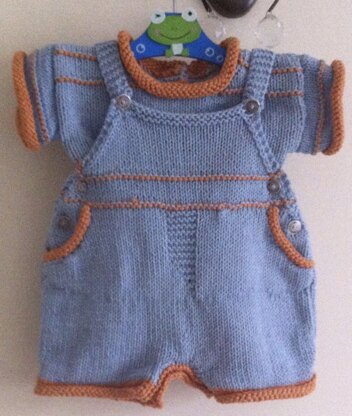 "Denim" Dungarees Set