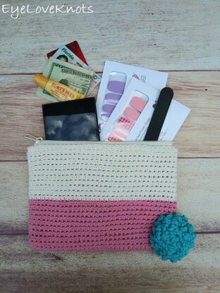 Dip-Dyed Cosmetic Bag (or Hook Pouch)