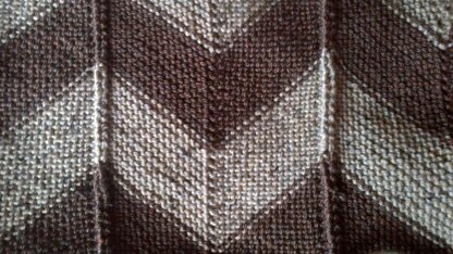 Aran Garter Stitch Chevron Throw