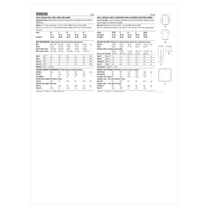 Simplicity Misses' Nursing Tops, Pants, Shorts and Blanket S9556 - Paper Pattern, Size A (XS-S-M-L-XL)