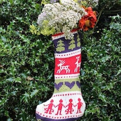 Christmas Stocking featured in Simply Knitting