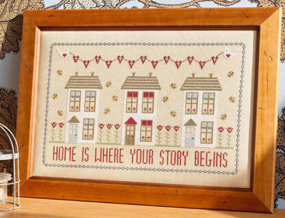 Historical Sampler Company Home Is Where Your Story Begins Cross Stitch Kit - 35cm x 21cm