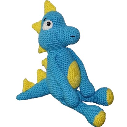 Crochet Pattern for the Dinosaur Yellblue!