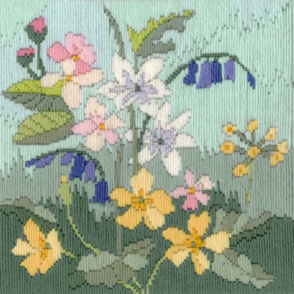 Derwentwater Designs Long Stitch Seasons - Spring Kit - 20 x 20cm