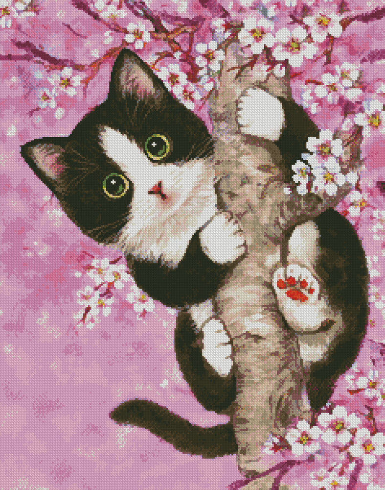 Cherry Blossom Cat - #11976-KH | LoveCrafts