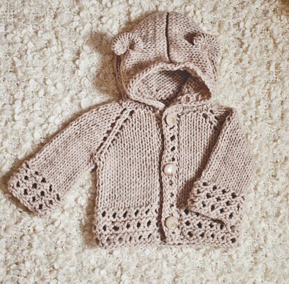 Bear Cub Hooded Cardigan