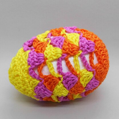Colourful Easter egg with tulips Easter decoration