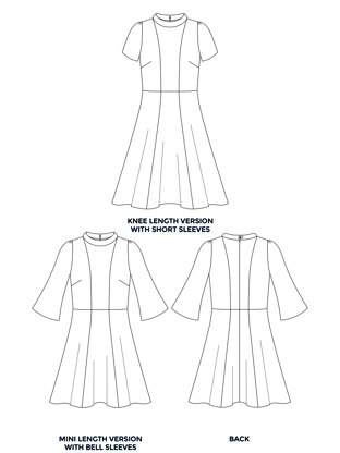 Tilly And The Buttons Martha Dress Sewing Pattern 1011 - Paper Pattern, Size UK 6-20 / EUR 34-48