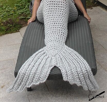 Madison Mermaid Tail Cocoon Blanket