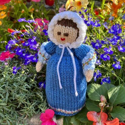 Caroline - An 1808 Regency Doll Knitting Pattern - Toy Knitting Pattern
