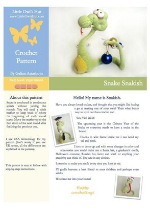 018 Snake Snakish Amigurumi toy Ravelry