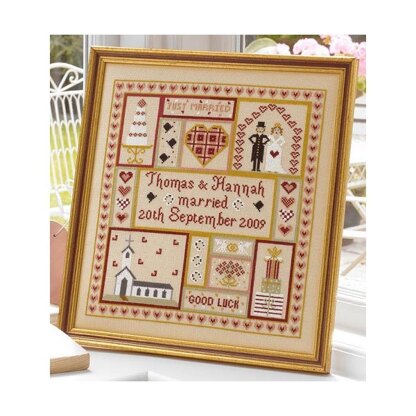 Historical Sampler Company Wedding Patchwork Sampler - Downloadable PDF