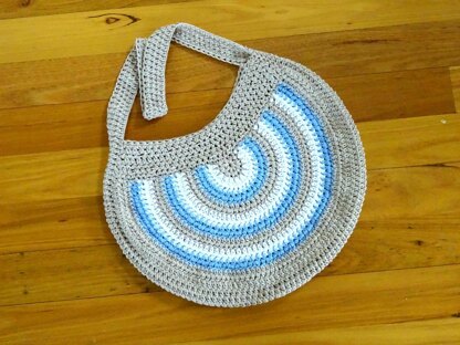 Crochet Striped Hobo Bag