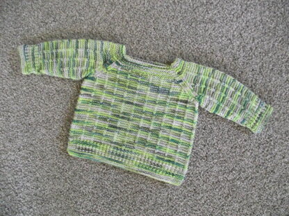 Simple Textured Raglan Sweater with side splits.